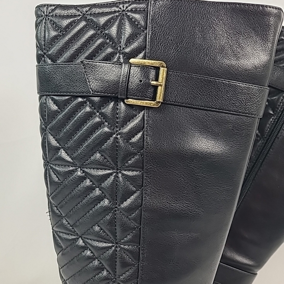 NWOB WHITE MOUNTAIN Women's Black Madilynn Block-Heeled Tall Boot Sz 9.5 - Picture 2 of 8